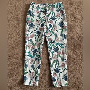 Chico’s Perfect Stretch Sylvan Delight Girlfriend Ankle Floral Jeans